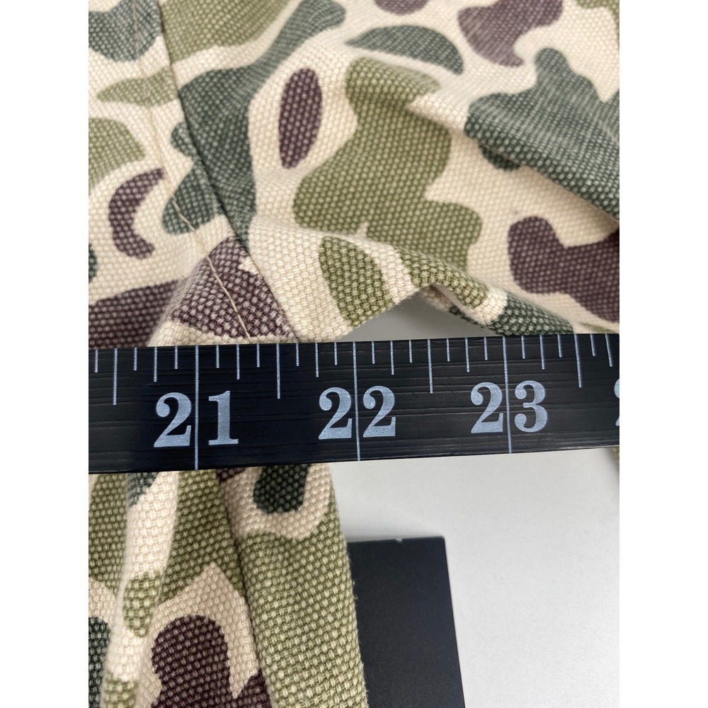 No Boundaries Camo Canvas Shirt Jacket Mens Large Green Brown Corduroy Full Zip - Picture 6 of 9